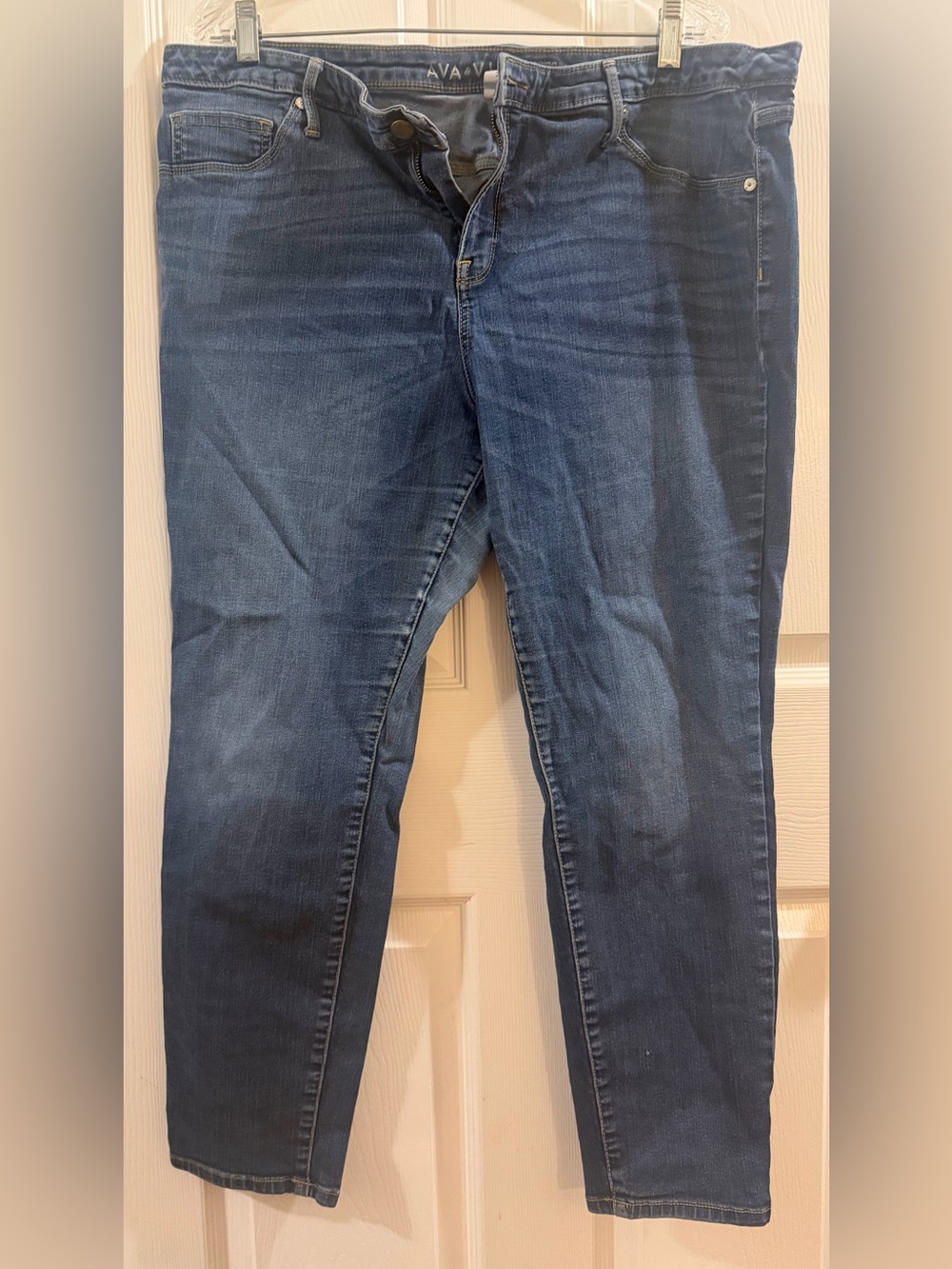 Ava & Viv Medium/Dark Blue Stretch Women's Jeggings